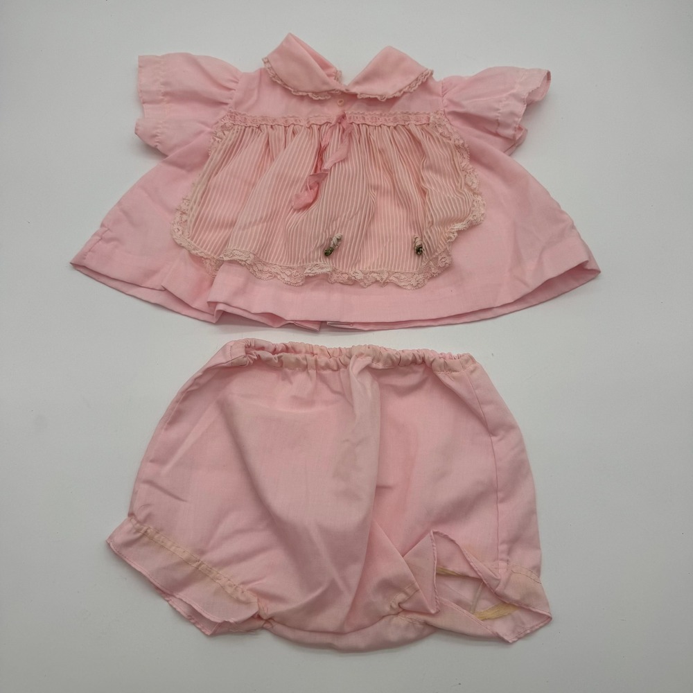 Pink Lace Pleated Top & Bloomer Set Baby Girls Approx US 18 Months